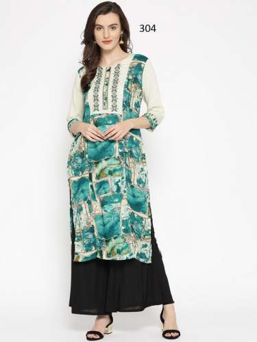 Ladies Fancy Crepe Kurtis