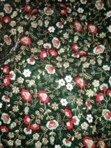 Velvet Embroidered Fabric by Shree Ganesh Fashion