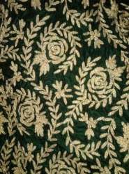 Zardosi Work Velvet Embroidered Fabric