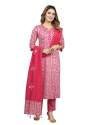 Readymade Cotton Chanderi Hand Wax Batik Printed Suit thumb 7