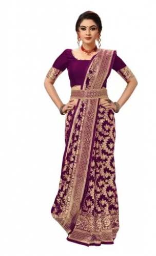 Get Jacquard Art Silk Saree By Nivah Brand