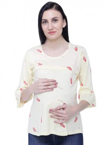 Ladies Lemon Maternity Top by Beauty Fashion Textile