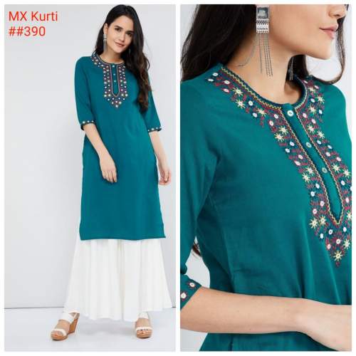 blue short kurti  by Stock Direction