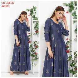 long grey shade kurti