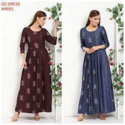 long maroon kurti
