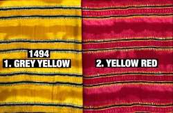 Red And Yellow Rayon Print Fabric