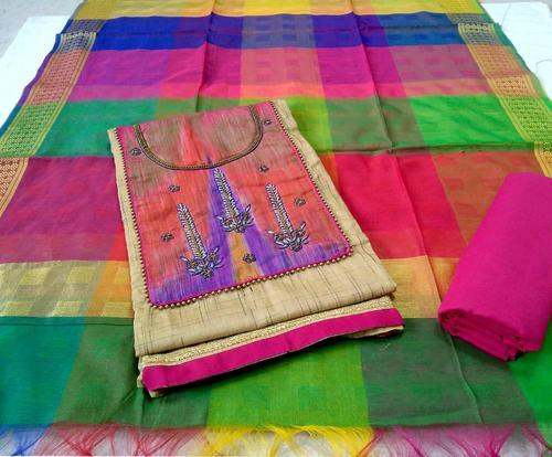 chanderi printed material by Hetal Creation