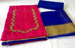 Jardoshi work cotton suit