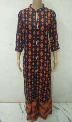 Heavy reyon printed kurti and palazzo 