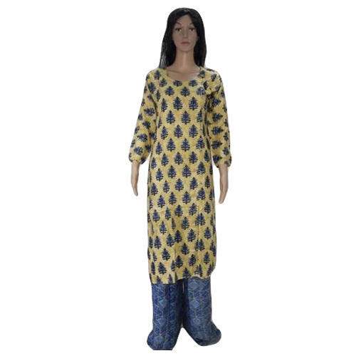 Jaipuri rayon Kurti Palazzo Set  by Alba Fashions