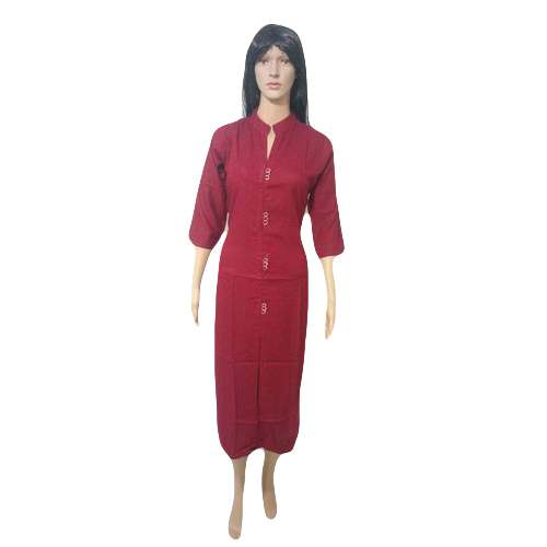 Straight Rayon Plain Kurti 