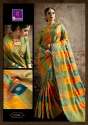 Designer Kundan Work Checks Sarees