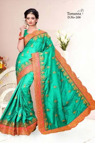 Green Sana Silk Designer Sarees
