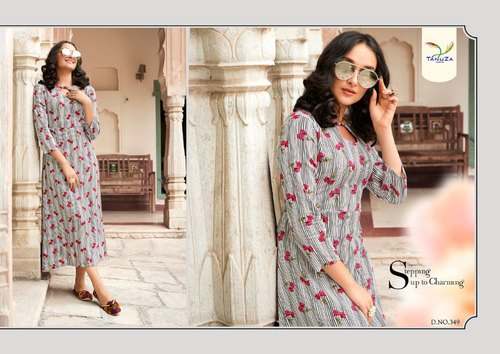 Running wear Printed Georgette Kurti 