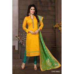 long sleeve chanderi suit