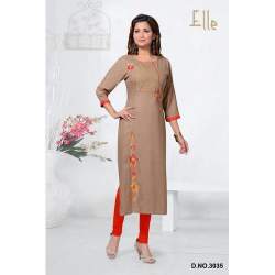Round neck formal kurti