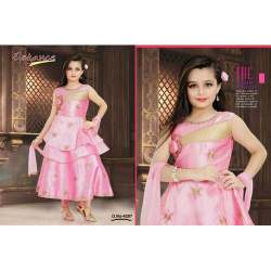 trendy designer pink frock