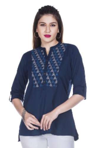 cotton blue top
