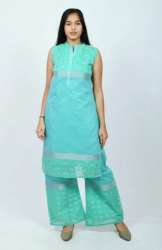 Ladies Chanderi Palazzo Kurti Set