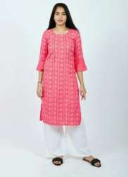 Ladies Rayon Kurti Palazzo Set