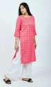 Ladies Rayon Kurti Palazzo Set thumb 1