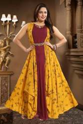 ladies sleeve less printed kurti