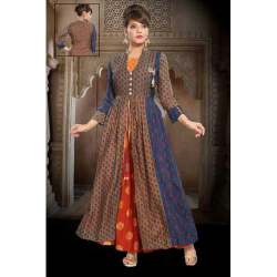 long sleeve printed kurti