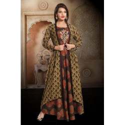 Shrug style long sleeve kurti