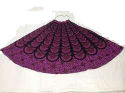 Ladies Cotton Jaipuri Print Elastic Skirt