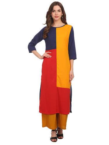 Multi Color Block Kurtis