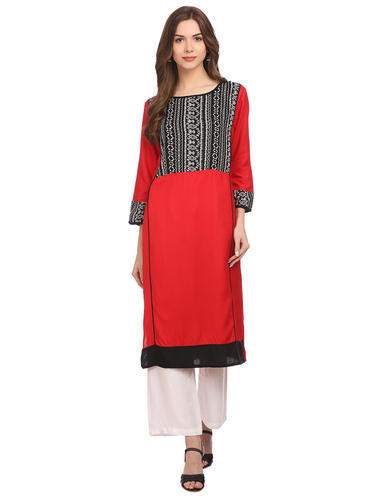 Printed Rayon Kurtis by AMP Works