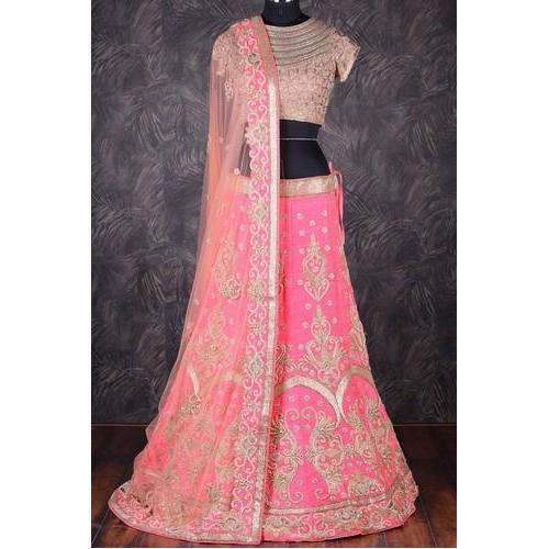 Designer Bridal Pink Lehenga by Noorie Creation