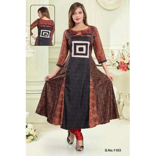 Silk printed casual kurti by Rimi Zimi