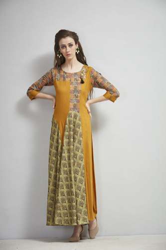 Anarkali style cotton kurti by Kyra Kreation