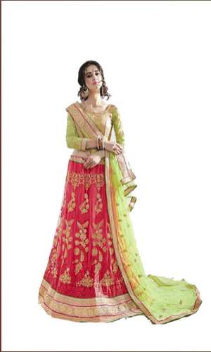 Embroidered Super Net Semi Stitched Lehenga  by Neeti Collection