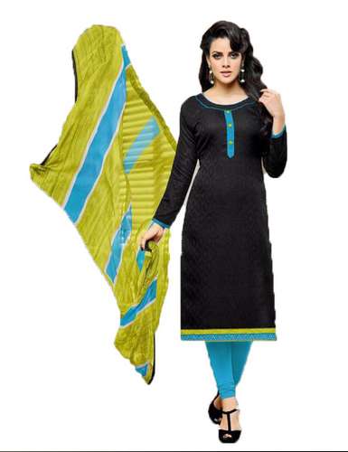 Fancy Black Dress with Chiffon Dupatta 