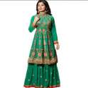 Party wear Green Georgette Sharara Suit