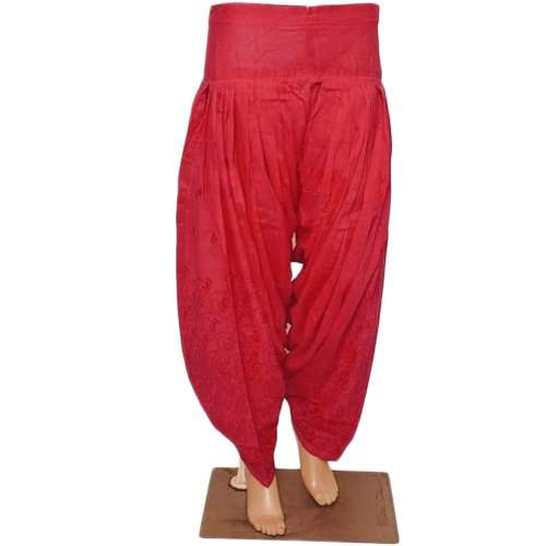 Plain Red Patiala pant by Gayatri Collection