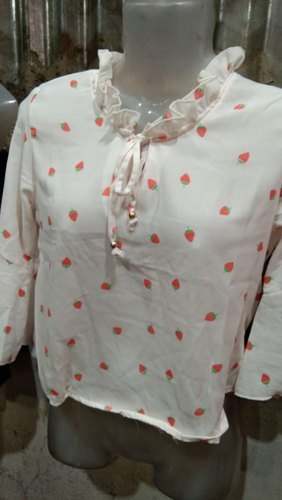 Stylish White Chiffon Top 
