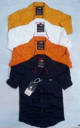 Kids Plain Cotton Shirt