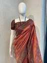 Coral Mist Beautiful Soft Silk Saree with Jacquard Work thumb 10