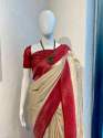 Coral Mist Beautiful Soft Silk Saree with Jacquard Work thumb 8