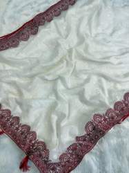  Moonlite Muse Stylish Pure Soft Tebby Organza Silk Saree 