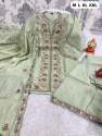 Roman Queen Attire Soft Silk Kurti With Plazo set thumb 6