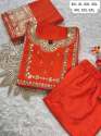Noore Roman Silk Kurti With Pant With Latkan Dupatta Set thumb 11