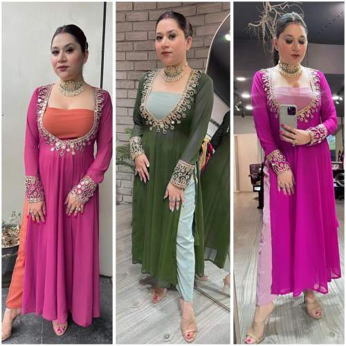 Urban Weave Soft Fox Georget indo western Kurti