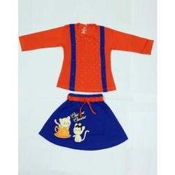 Cartoon Printed Skirt Top