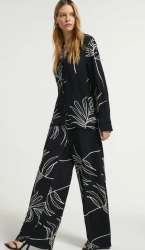 Ladies Black White Floral Printed Women Co ord Sets