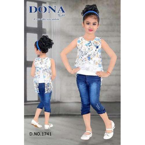 Kids Fancy Capri And Top Dress