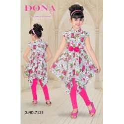 Kids Girls Printed Kurti With Leggings D-N0-7135